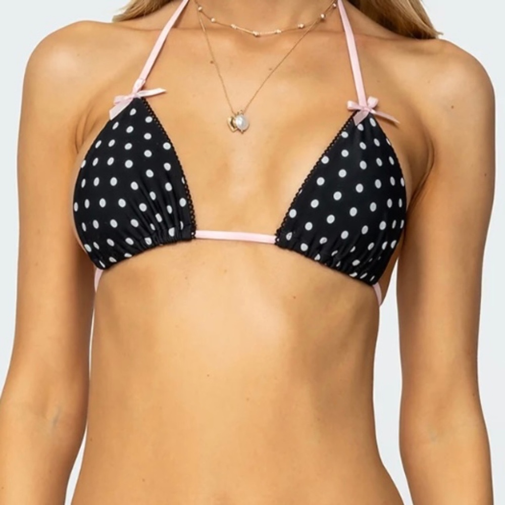 EDIKTED polka dot bikini top